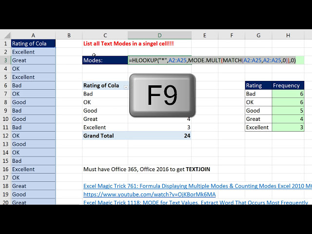 فیلم آموزشی: ترفند جادویی اکسل 1302: فهرست حالت های متن در سلول تک با TEXTJOIN، HLOOKUP، MATCH و MODE.MULT با زیرنویس فارسی