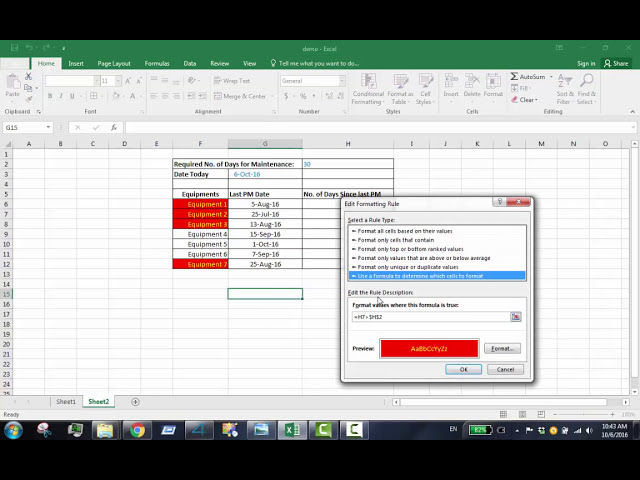 فیلم آموزشی: نحوه تغییر خودکار رنگ سلول MS Excel با استفاده از فرمول hd