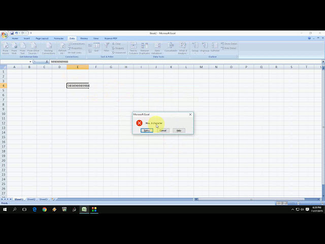 فیلم آموزشی: نحوه اضافه کردن پیام خطا در MS Excel (حداقل تعداد و طول متن) با زیرنویس فارسی