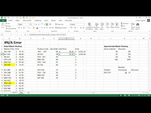 فیلم آموزشی: مقابله با خطای #N/A در VLOOKUP های اکسل با زیرنویس فارسی