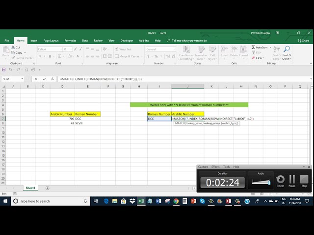 فیلم آموزشی: MS Excel: تبدیل اعداد رومی به اعداد عربی و بالعکس