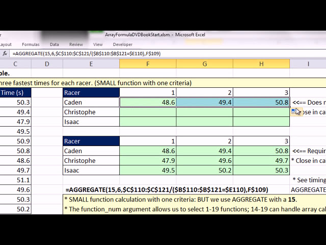 فیلم آموزشی: Ctrl + Shift + Enter: فرمول های آرایه اکسل 11: AGGREGATE، INDEX، LOOKUP، SUMPRODUCT با زیرنویس فارسی