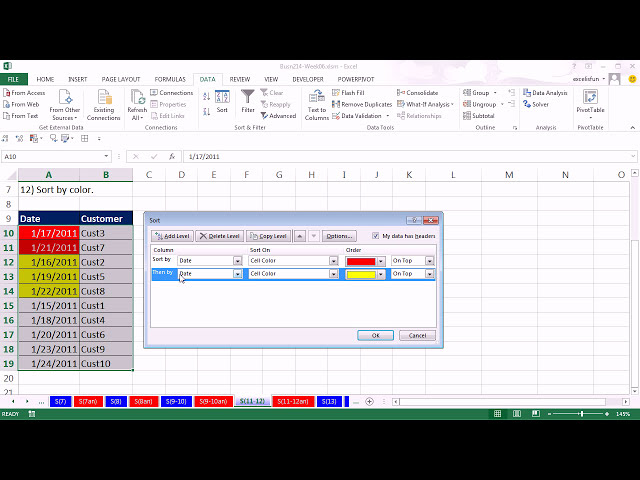 فیلم آموزشی: Highline Excel 2013 Class Video 33: Sorting in Excel. مرتب سازی اکسل (13 مثال) با زیرنویس فارسی