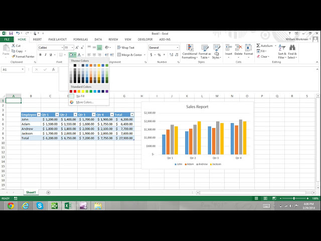 فیلم آموزشی: Excel For Noobs قسمت 51: How to Apply Excel Themes Excel 2016 Tutorial Excel 2013 Tutorial با زیرنویس فارسی