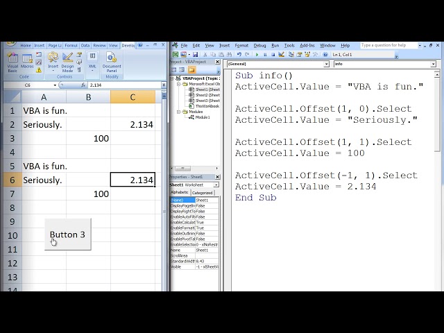 فیلم آموزشی: Excel VBA Topic 2.5 - References Absolute vs Relative در VBA با زیرنویس فارسی