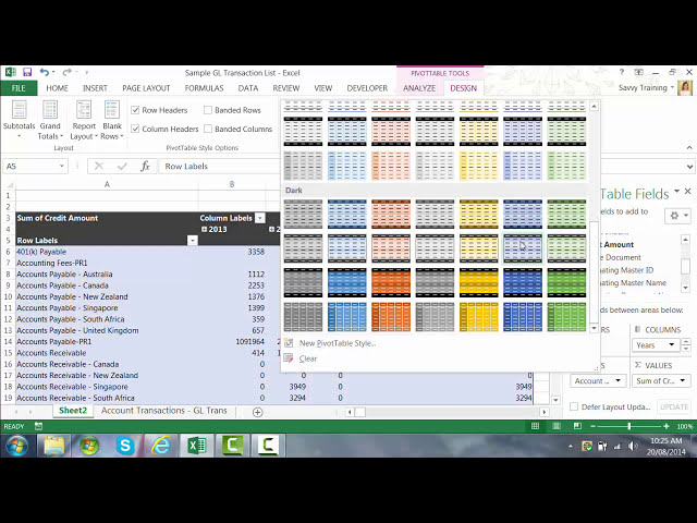 فیلم آموزشی: نکته اکسل Dynamics GP: یک جدول محوری برای داده های دفتر کل ایجاد کنید