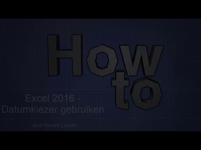 فیلم آموزشی: Excel 2016 - Datumkiezer با زیرنویس فارسی