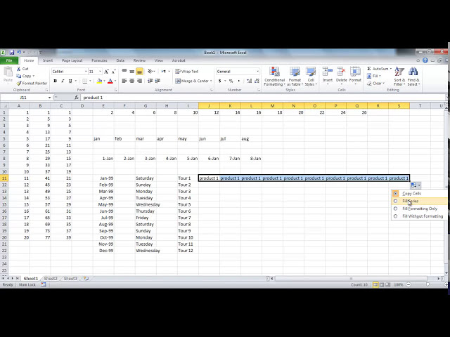 فیلم آموزشی: Excel : با استفاده از Fill Handle | معنی و کاربرد