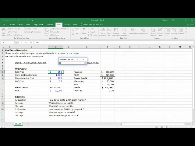 فیلم آموزشی: نحوه استفاده از Goal Seek Excel: تجزیه و تحلیل سناریوها مانند یک حرفه ای با زیرنویس فارسی