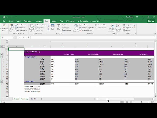 فیلم آموزشی: Excel What-If Analysis: چگونه از مدیر سناریو استفاده کنیم با زیرنویس فارسی