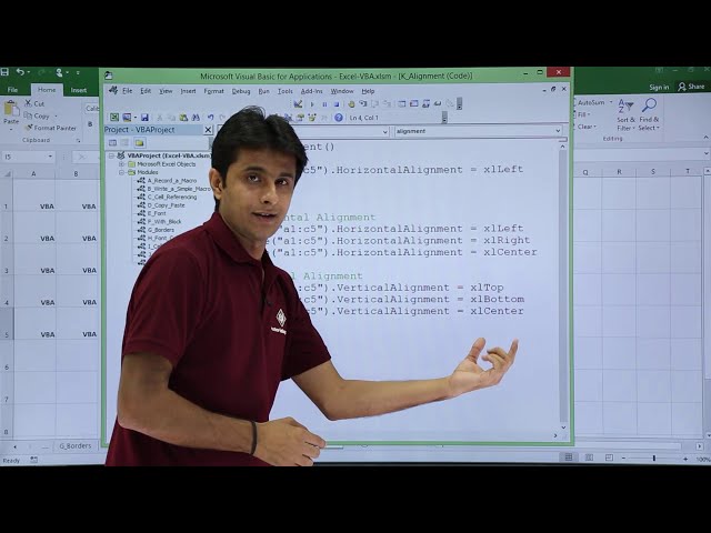 فیلم آموزشی: Excel VBA - تراز با زیرنویس فارسی