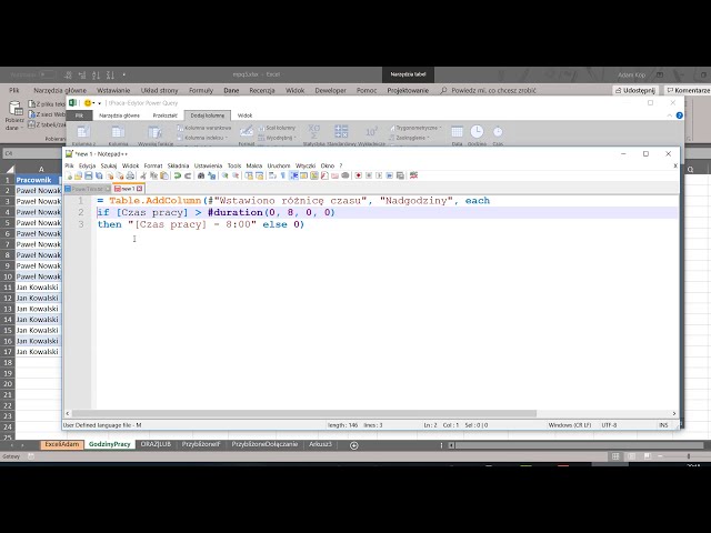 فیلم آموزشی: Warsztat Excel Power Query - Dodawanie columny warunkowej and operacje na czasie