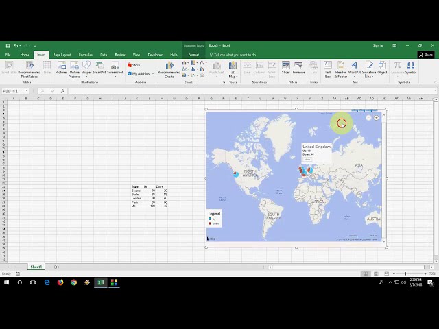 فیلم آموزشی: نحوه درج نقشه جهان زنده در MS Excel (آسان) با زیرنویس فارسی