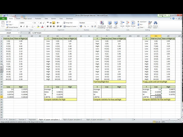 فیلم آموزشی: Excel: مرتب سازی داده ها، محاسبه میانگین، stdev، SE و ایجاد نمودار میله ای/خطی از میانگین ها با نوارهای خطا با زیرنویس فارسی
