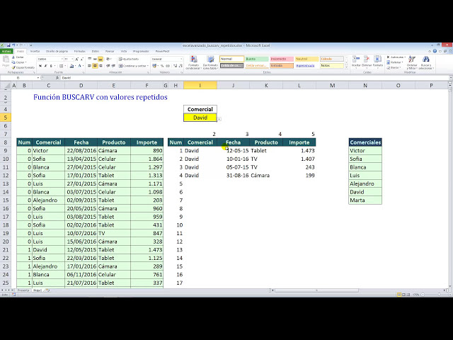 فیلم آموزشی: Excel Avanzado: BUSCARV برای تکرارهای ارزشمند با زیرنویس فارسی