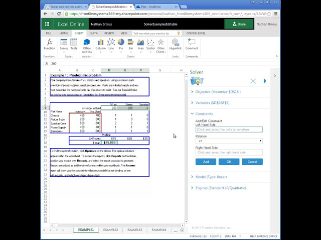 فیلم آموزشی: افزودنی حل کننده جدید برای Excel Online، Excel در iPad با زیرنویس فارسی