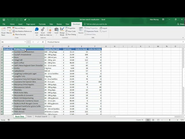 فیلم آموزشی: نمایش نتایج جستجو در یک ListBox - Excel VBA با زیرنویس فارسی