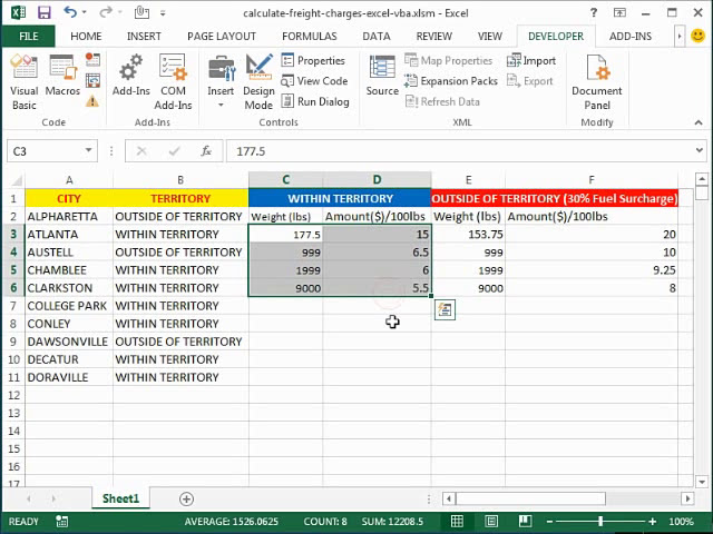 فیلم آموزشی: محاسبه هزینه حمل و نقل - فرم کاربر Excel VBA