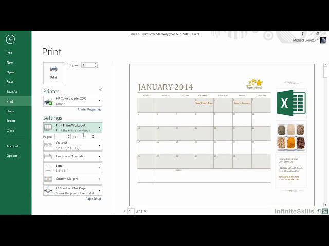 فیلم آموزشی: آموزش Microsoft Excel for Business | ایجاد تقویم برنامه ریزی و بازاریابی با زیرنویس فارسی