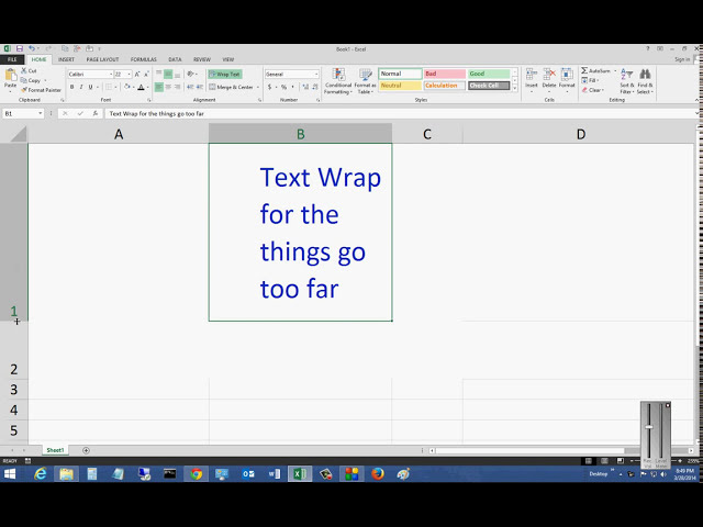 فیلم آموزشی: نحوه استفاده از ویژگی Wrap Text در Microsoft Excel 2013 با زیرنویس فارسی