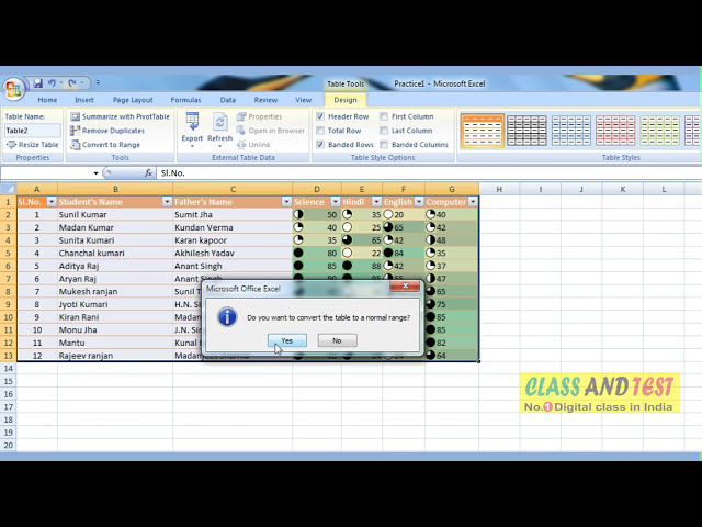 فیلم آموزشی: Excel 31 - قالب را به عنوان جدول حذف کنید