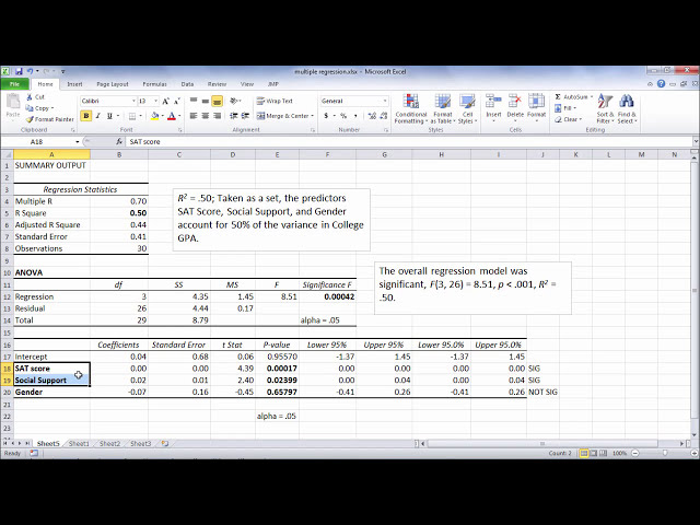 فیلم آموزشی: رگرسیون چندگانه در اکسل - P-Value. R-Square; وزن بتا؛ جدول ANOVA (قسمت 3 از 3) با زیرنویس فارسی