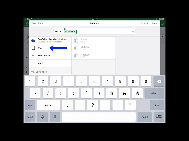 فیلم آموزشی: نحوه ذخیره فایل ها در اکسل برای iPad با زیرنویس فارسی