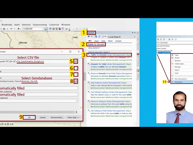 فیلم آموزشی: Esri ArcGIS مقادیر کدگذاری شده را از فایل EXCEL CSV به دامنه اضافه کنید