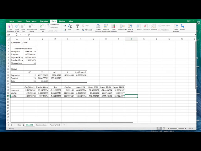 فیلم آموزشی: نحوه انجام تجزیه و تحلیل رگرسیون در Microsoft Excel 2016 در مک با زیرنویس فارسی