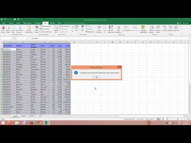 فیلم آموزشی: آموزش نحوه یافتن و حذف رکوردهای تکراری در Microsoft Excel 2016 با زیرنویس فارسی