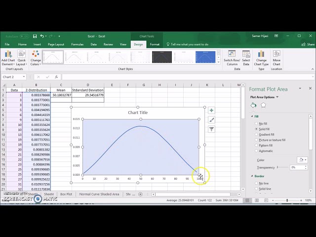 فیلم آموزشی: ایجاد منحنی معمولی (منحنی شکل زنگ) در اکسل 2016 (Office 365) بدون سایه با زیرنویس فارسی