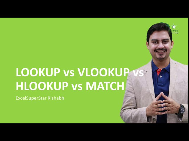 فیلم آموزشی: فرمول های جستجوی اکسل: جستجو در مقابل VLookup در مقابل HLookup در مقابل Match