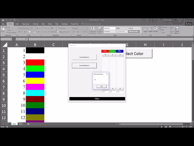 فیلم آموزشی: تنظیم و شناسایی رنگ سلول با ویژگی ColorIndex در Excel VBA با زیرنویس فارسی