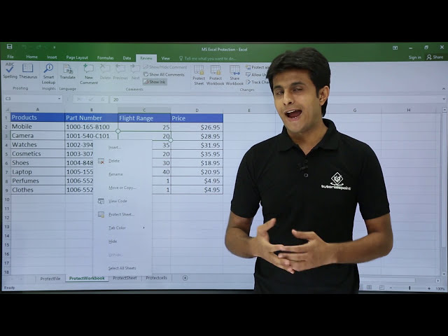 فیلم آموزشی: MS Excel - Protect Workbook با زیرنویس فارسی
