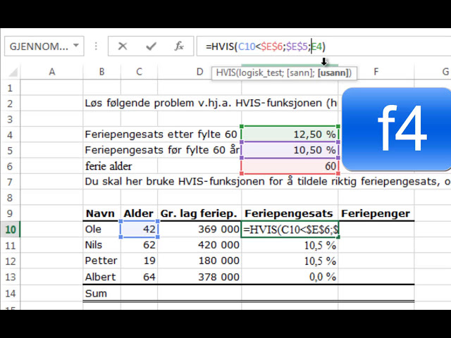 فیلم آموزشی: Excel 2013 - HVIS-funksjonen (Oppgave 4) با زیرنویس فارسی