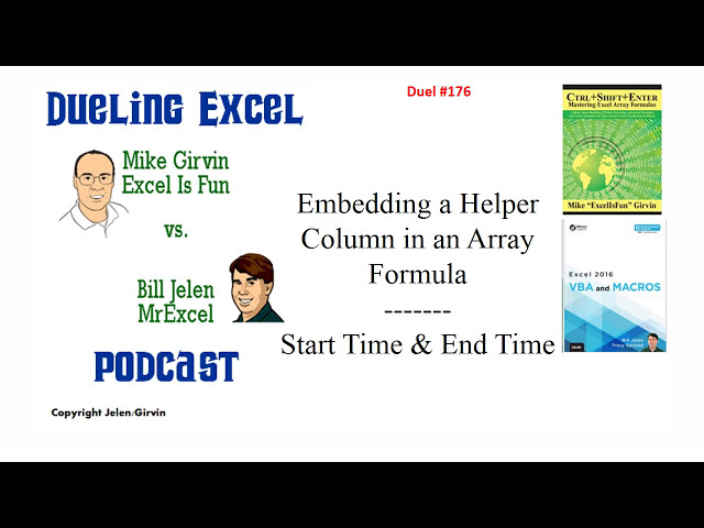 فیلم آموزشی: ترفند 176 Mr Excel و excelisfun: جستجوی زمان شروع و پایان پیچیده: ستون کمکی یا فرمول آرایه با زیرنویس فارسی