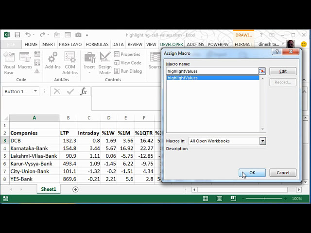 فیلم آموزشی: مقادیر خاص را با استفاده از Excel VBA برجسته کنید