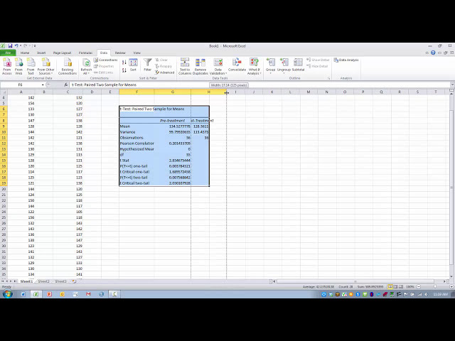 فیلم آموزشی: نحوه استفاده از Excel-The t-Test-Paired Two-Sample for Means Tool