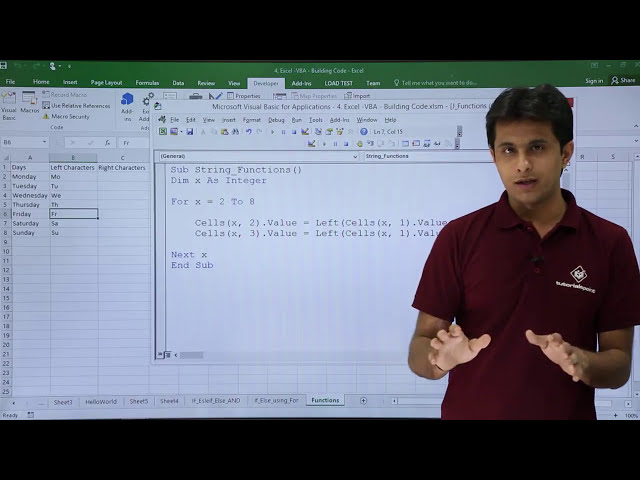 فیلم آموزشی: Excel VBA - توابع رشته چپ-راست