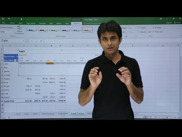 فیلم آموزشی: MS Excel - جدول زمانی جدول محوری با زیرنویس فارسی