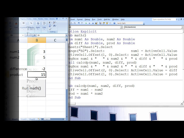 فیلم آموزشی: Excel VBA موضوع 4.1.1 - مثال، فراخوانی یک روش فرعی با زیرنویس فارسی