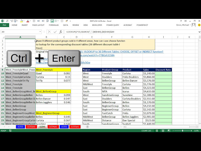 فیلم آموزشی: ترفند جادویی اکسل 1234: VLOOKUP تا 36 جدول مختلف: ستون کمکی با جستجو و محدوده قابل ارتقا با زیرنویس فارسی