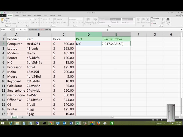 فیلم آموزشی: نحوه استفاده از VLOOKUP در Microsoft Excel 2013 با زیرنویس فارسی