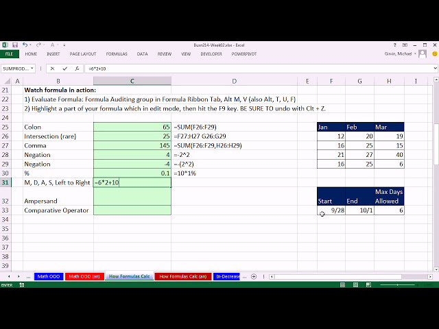 فیلم آموزشی: Highline Excel 2013 کلاس ویدیو 03: نحوه محاسبه فرمول ها: ترتیب اولویت در اکسل با زیرنویس فارسی