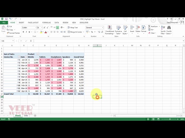 فیلم آموزشی: Pivot Table Excel | نحوه برجسته کردن مقادیر برتر در Pivot Tables در اکسل را بیاموزید با زیرنویس فارسی