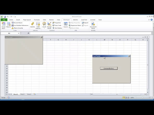 فیلم آموزشی: VBA Excel 2010 نحوه باز کردن و فعال کردن دو یا چند فرم کاربر در VBA با زیرنویس فارسی