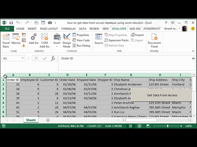 فیلم آموزشی: با استفاده از Excel VBA داده ها را از پایگاه داده Access دریافت کنید