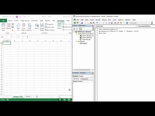 فیلم آموزشی: Excel VBA نام / تغییر نام کاربرگ با زیرنویس فارسی