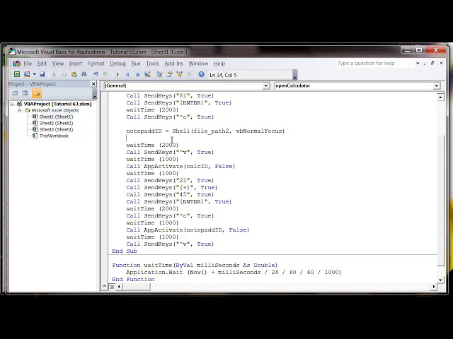 فیلم آموزشی: Excel 2010 VBA Tutorial 64 - Sendkeys با زیرنویس فارسی