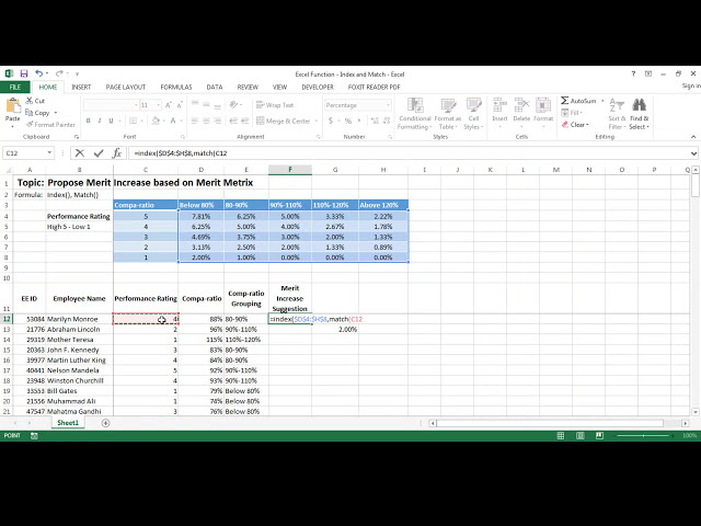 فیلم آموزشی: Excel برای منابع انسانی: ماتریس شایستگی را با استفاده از شاخص فرمول و Match پیشنهاد دهید با زیرنویس فارسی